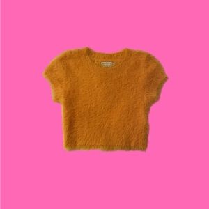 Urban Outfitters Neon Fuzzy Crop top